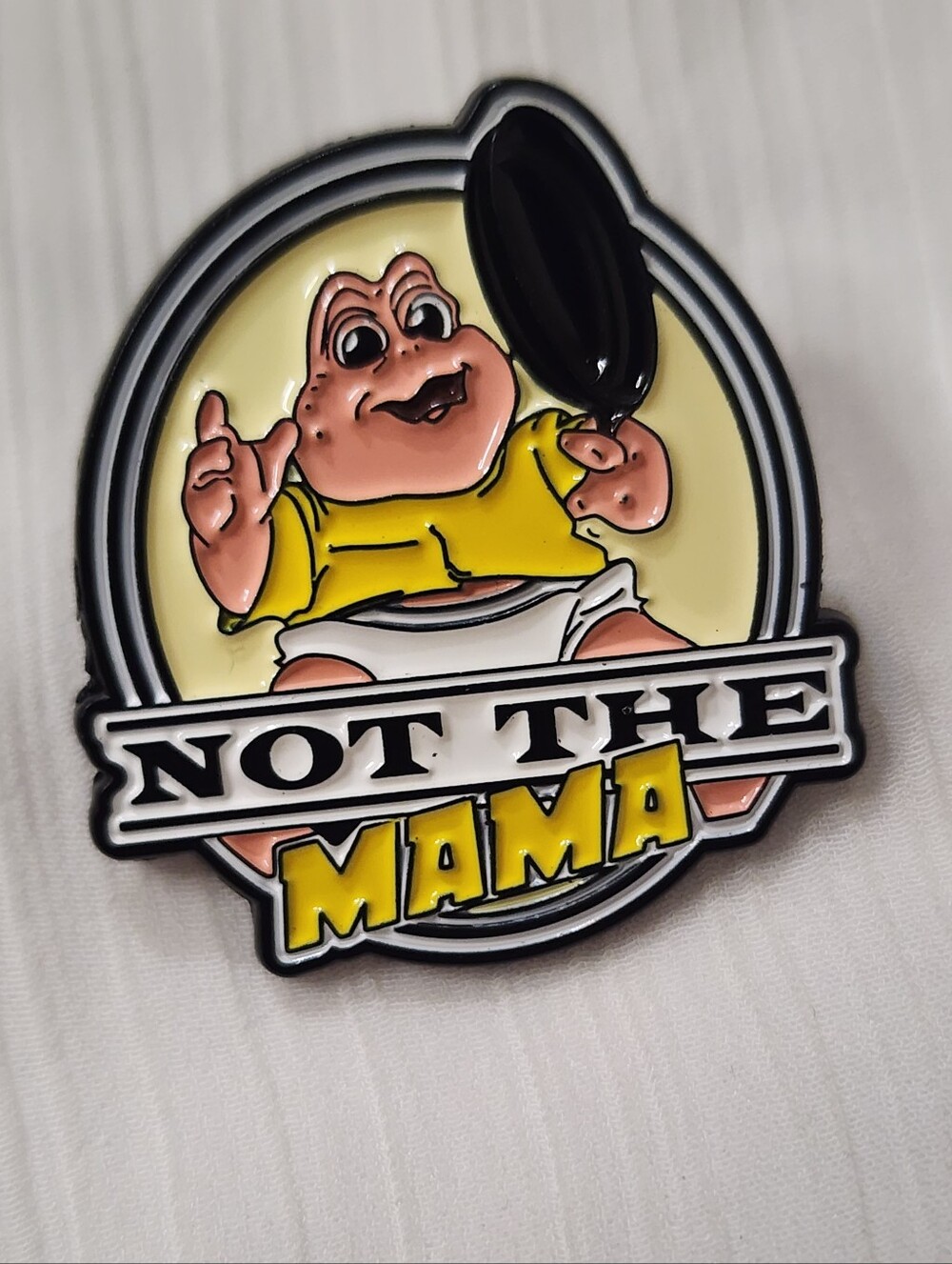 ✨ "Not the Mama!" Baby Sinclair Enamel Pin
